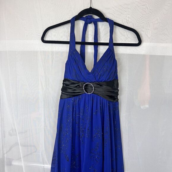 VIntage y2k halter mini formal dress sparkly satin mesh fairy grunge prom XS - Picture 5 of 11